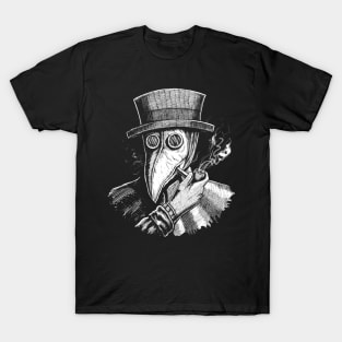 Vintage chill plague doctor smoking pipe T-Shirt